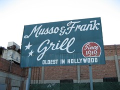Musso & Frank's sign in the back. (02/27/2008)