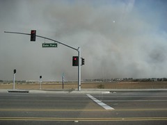 Smoke billows about a mile from where I work. (10/22/07)