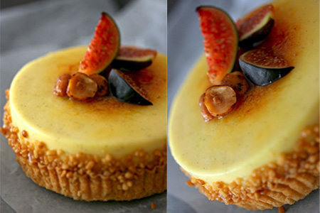 Fig & Hazelnut Crème Brûlée Tart Collage