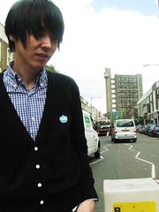 Hideki Kaji at  Last day in London -  QOS x Renette Cardigan