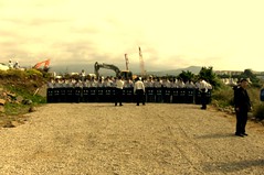 海軍軍港建設現場，警方為建設護航。(照片提供: Park, JungJoo, The Frontiers)