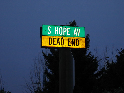 Street sign on Meridian