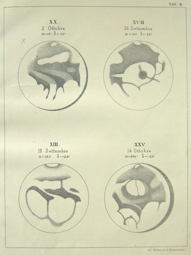 Particolari della superficie di Marte dalla prima Memoria, 1878 Giovanni Schiaparelli