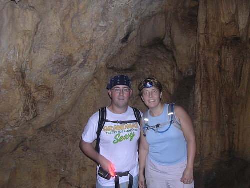 Amy and Tom in the cave