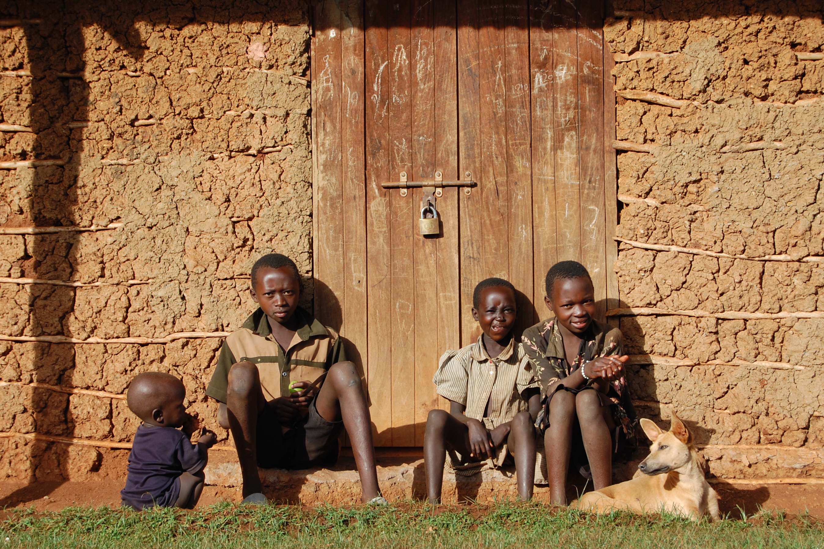 Kids at sunrise in Sipi, eastern Uganda