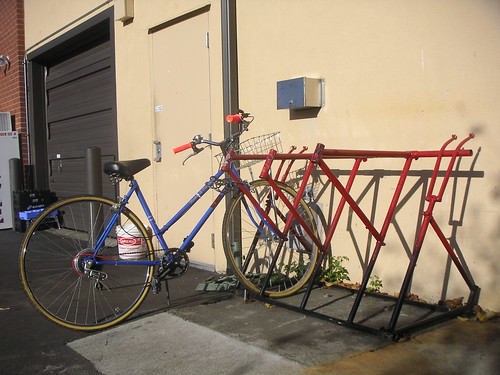 bike fork bike rack
