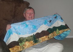 Dad with his quilt