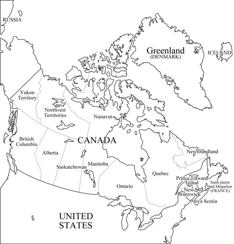 Map of Canada and the Treaties the