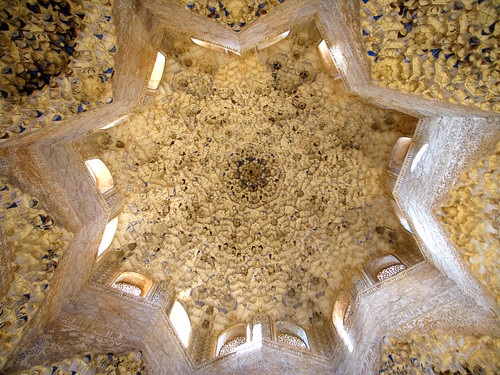 Alhambra Granada Spain. Granada - Alhambra Ceiling