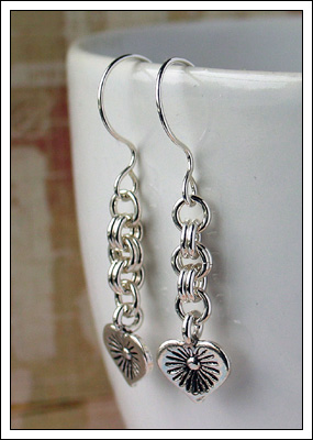 Thai silver charm earrings