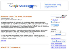 Google Checkout Blog