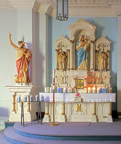 Saint Joseph Roman Catholic Church, in Bonne Terre, Missouri, USA - Mary's altar