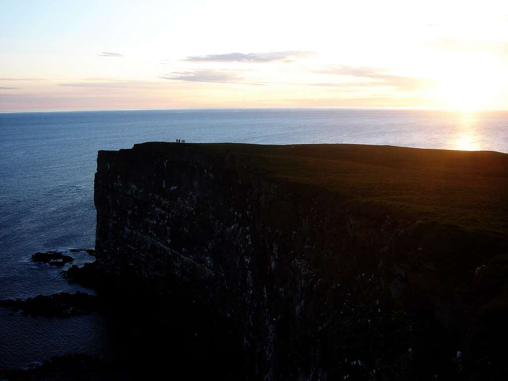 Látrabjarg cliffs at sunset