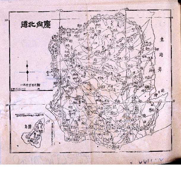 1907 - Daehan Sinjiji Map - Gyeongsangbukdo