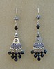 Blk crystal and silver chandeliers3