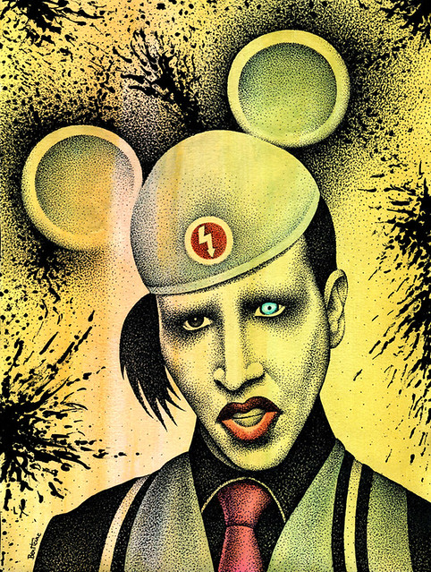 Marilyn Manson -2- by Ben Heine