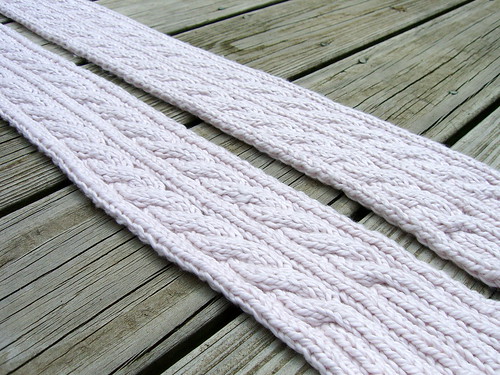 Double Cable Scarf- finished!