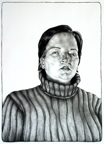 Romy, ink on paper, 2009 by Sarah Atlee
