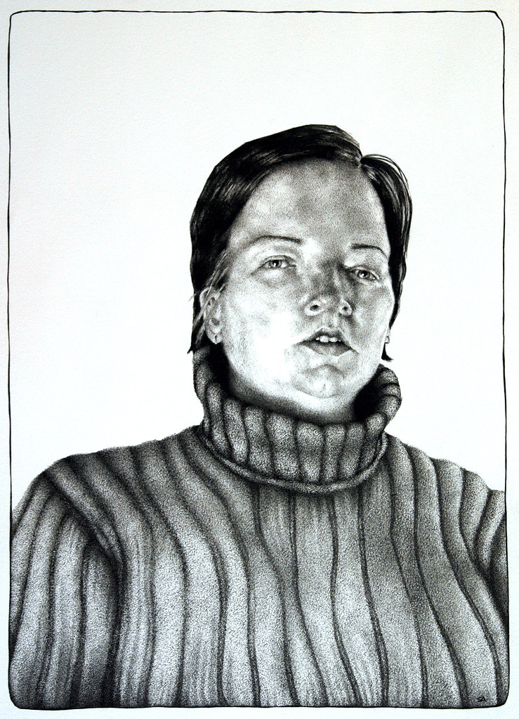 Romy, ink on paper, 22 x 28 inches, 2009 by Sarah Atlee