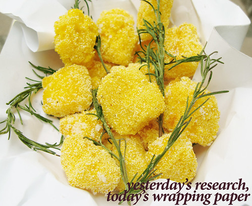 Fried Crispy Polenta with Rosemary and Salt (with title)
