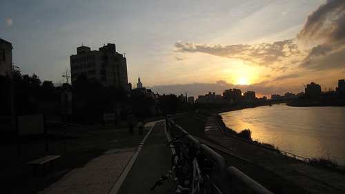 台北南港自行車道．夕陽