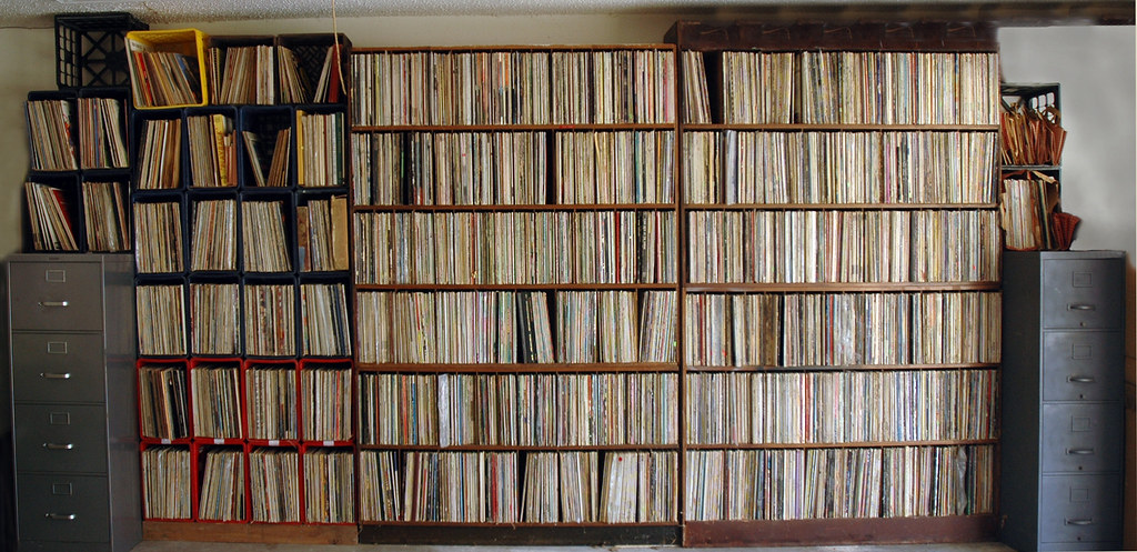 The Record Collection, record shelves, music.