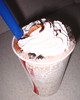 chocolate Oreo shake with whipped cream & chocolate drizzle