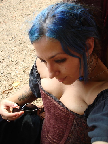 me at Faire, waiting for henna by danielle_blue