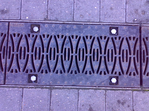 Water drain grid at Marylebone Station, London, UK