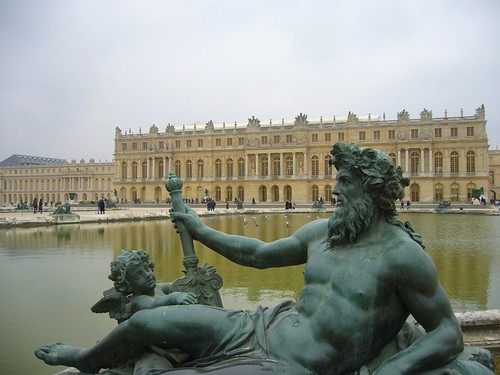Outside on the property of Versailles