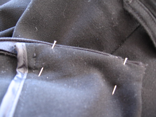 Sewing on an invisible zipper...