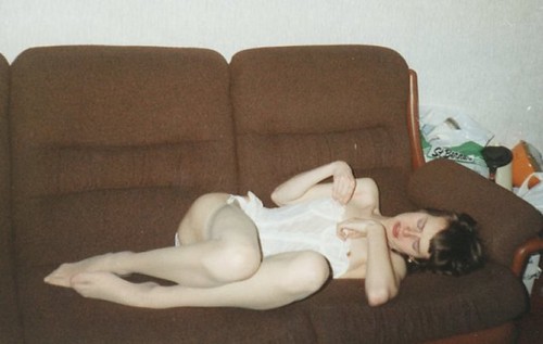 hot wife next door boss sex pics: couch,  hotwife,  stockings, corset