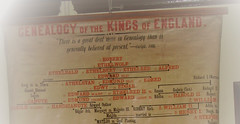 Chart from Beamish Board School showing the geneology of the Kings of England