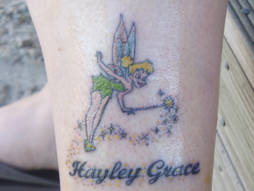 tinkerbell tattoo by R8HSV. My new Tattoo for my baby girl a bit bloody and 