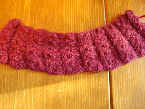 Mock cabled swatch