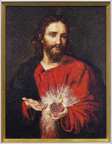 Shrine of the Sacred Heart at the Cathedral Basilica of Saint Louis, in Saint Louis, Missouri, USA - mosaic of Christ 2.jpg