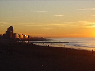 sunset over Ostend