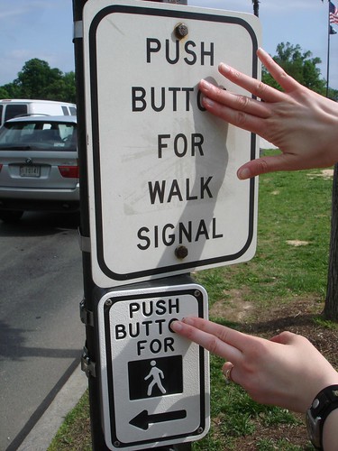 Push Butt for Walk Signal