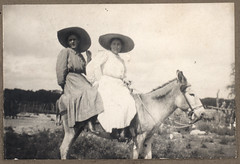 Vintage: Girls on a Donkey
