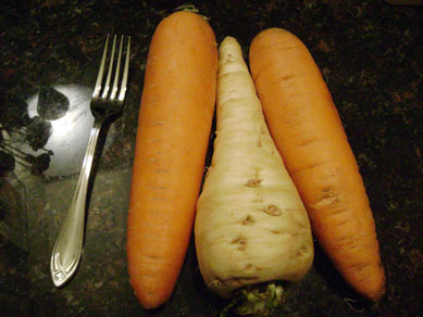 One Windmill Farm, two carrots and a parsnip