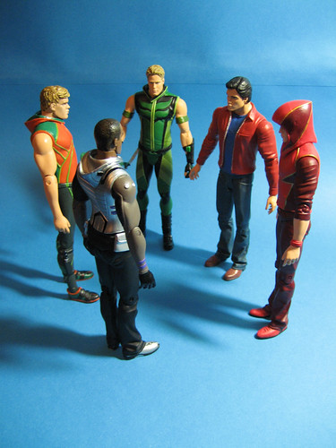 Smallville Clark Kent, Green Arrow, Aquaman, Cyborg, Impulse