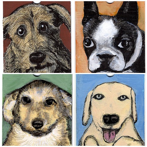 Miniature Dog Paintings