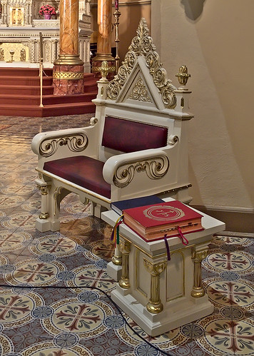 Saint Anthony of Padua Roman Catholic Church, in Saint Louis, Missouri, USA - priest's chair