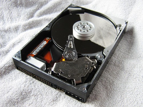 hard disc drive with lid off