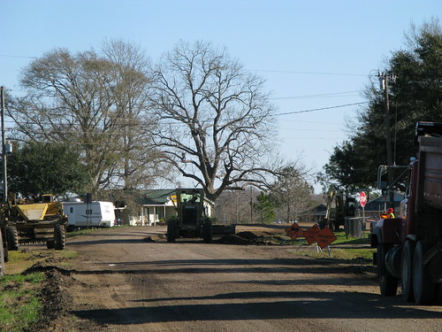 Roadworks near Mamou, Louisiana, USA