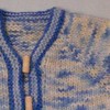 *Vintage Blue* 6-12 month Hand Knit BFL Sweater and Hat