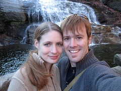 ian and tammy at waterfall