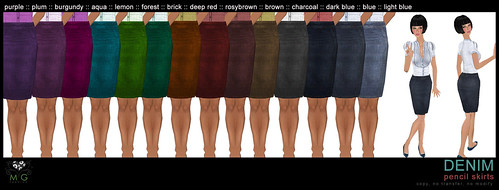 [MG fashion] DENIM pencil skirts