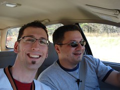 Mark and Bob on their way to PodCamp Boston2