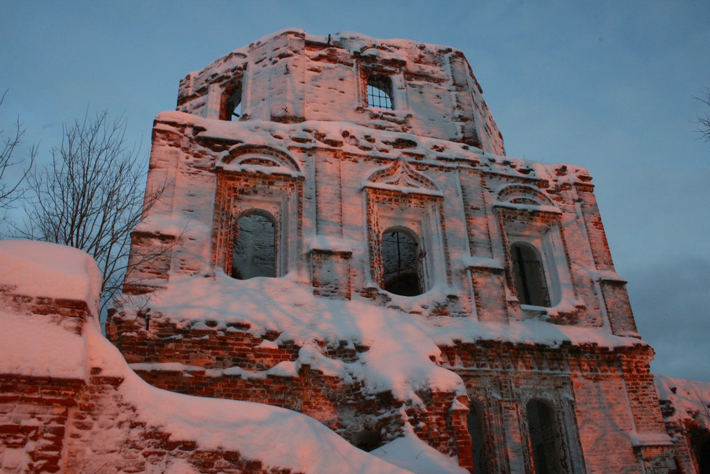 : Church ruins. Northern Russia.